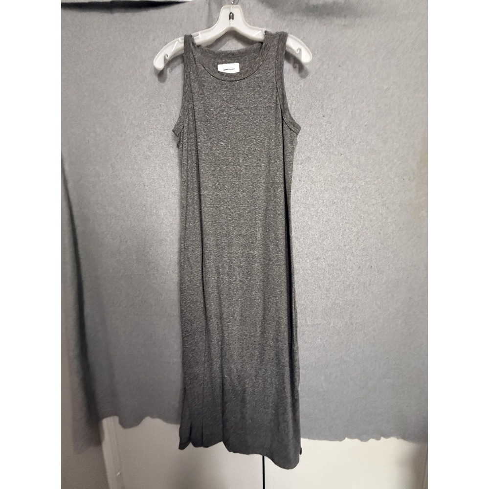Current/Elliott Dress Womens 2 Gray The Perfect Muscle Tee Maxi Jersey Side Slit